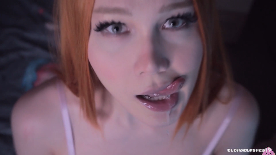 Private: Sweet redhead sissy is serving big cock with her holes